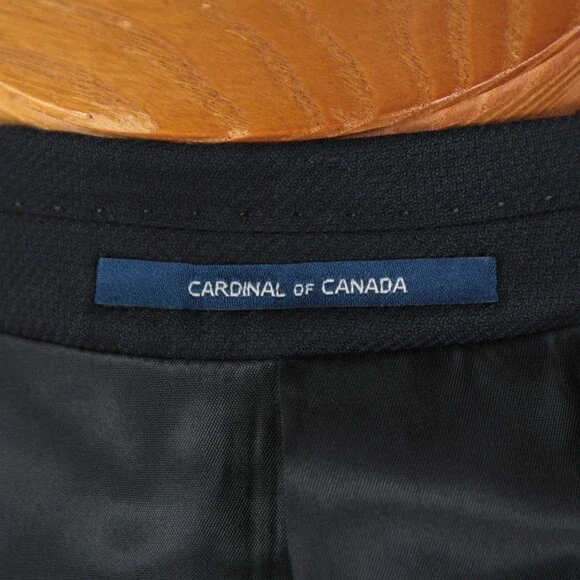 Cardinal of Canada NWT 100% Wool Sport Coat Size 38S US In Solid Navy Blue
